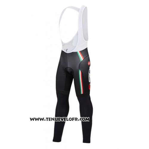 2014 Maillot Ciclismo Castelli SIDI Noir et Rouge Manches Longues et Cuissard
